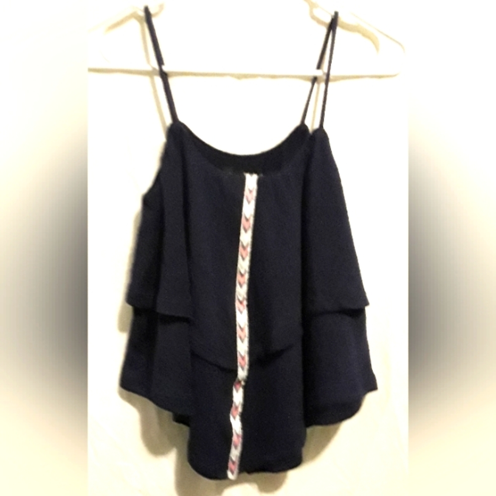Mason Mackenzie blue spaghetti strap summer shirt